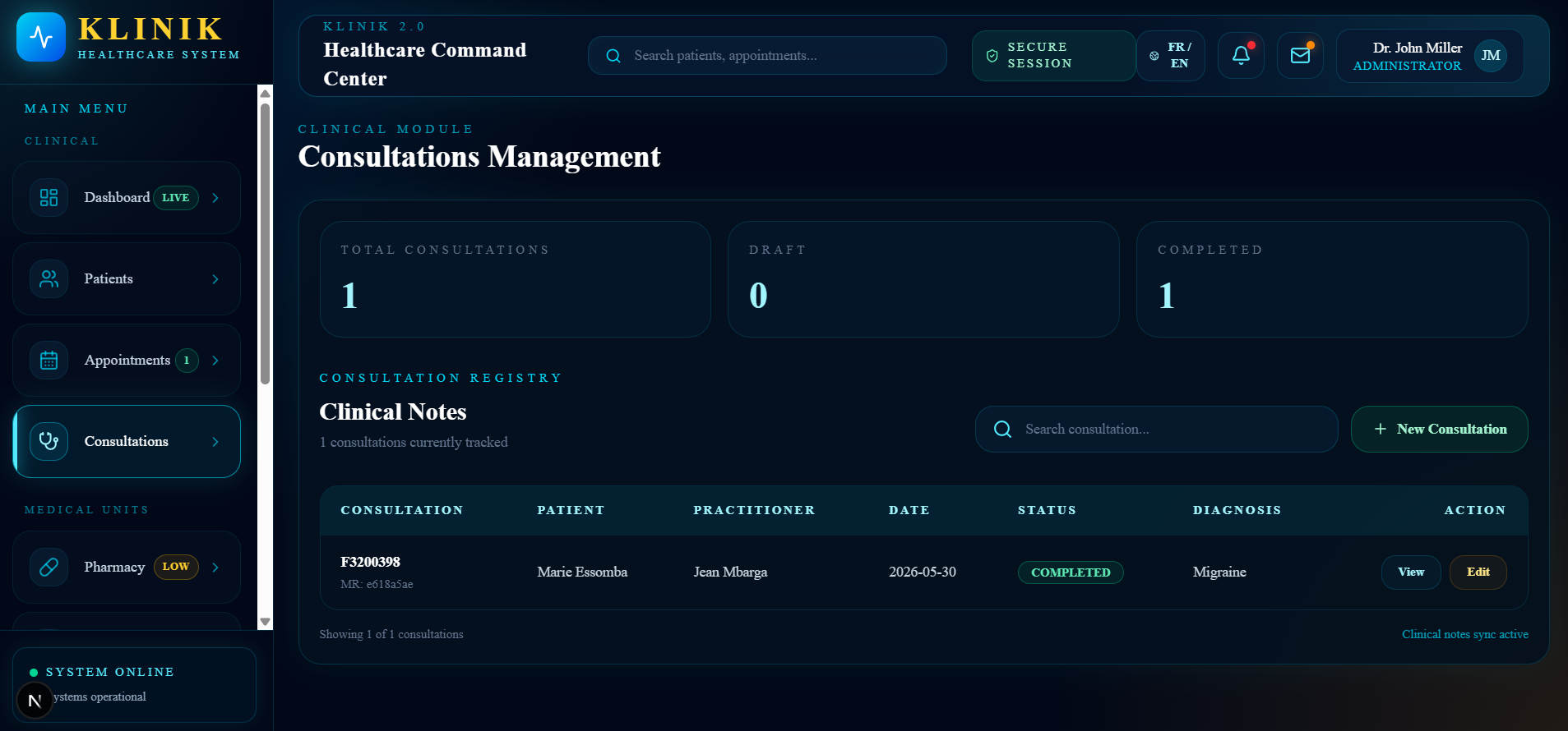 KLINIK Consultation Workflow